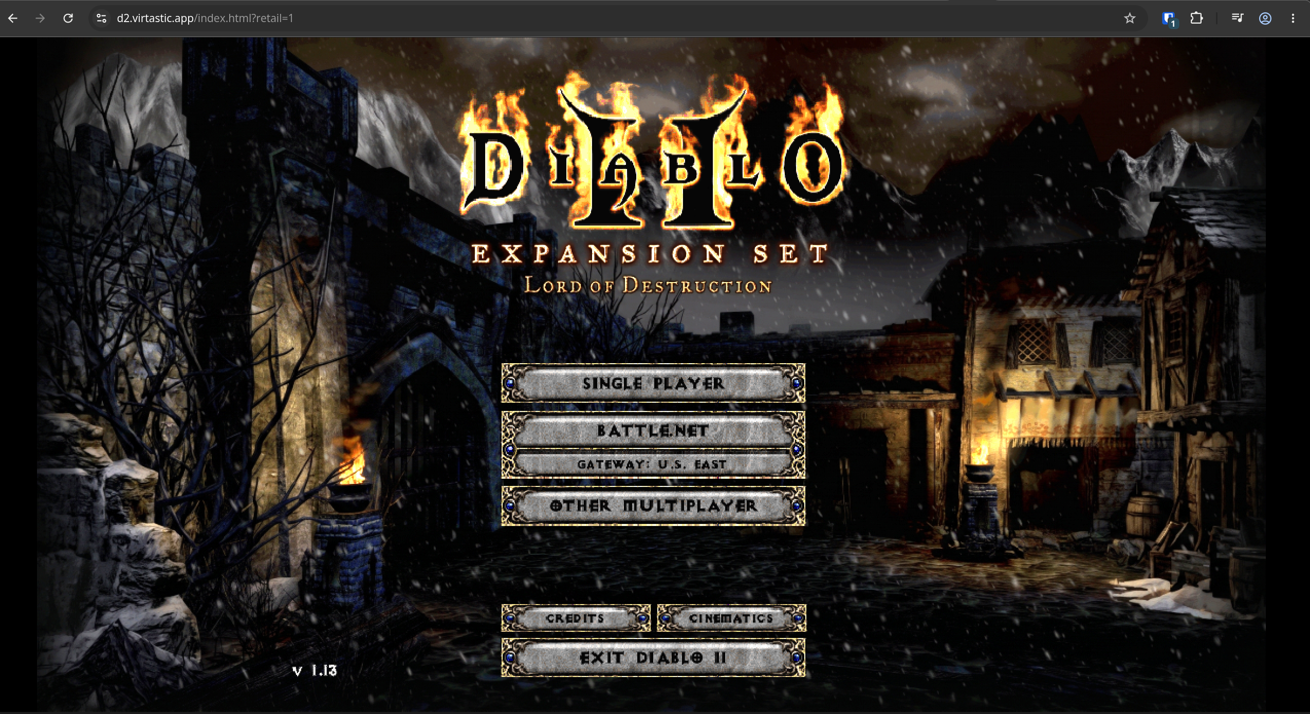 Diablo II running in a browser