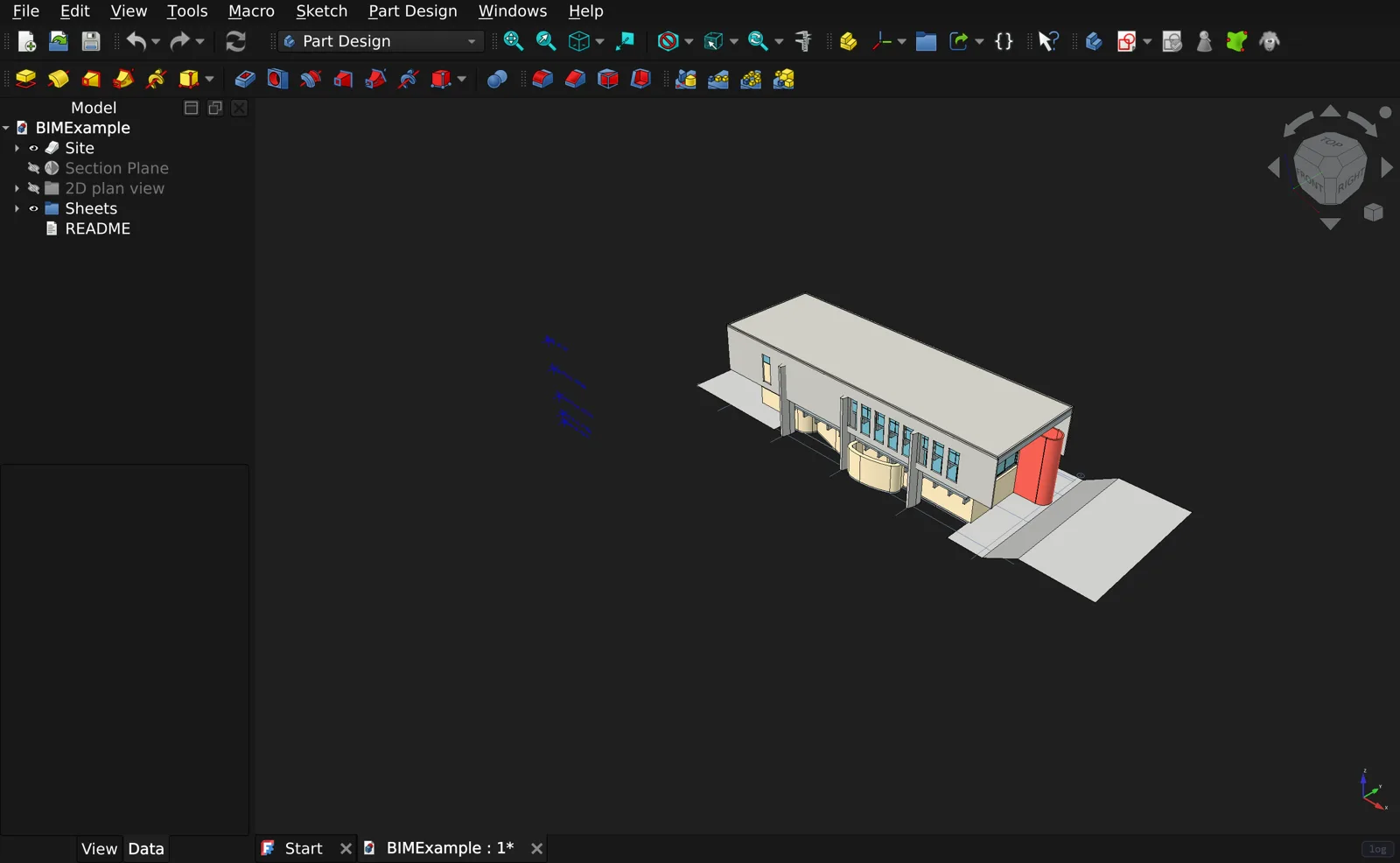 FreeCAD, a full desktop CAD app, running in a browser tab