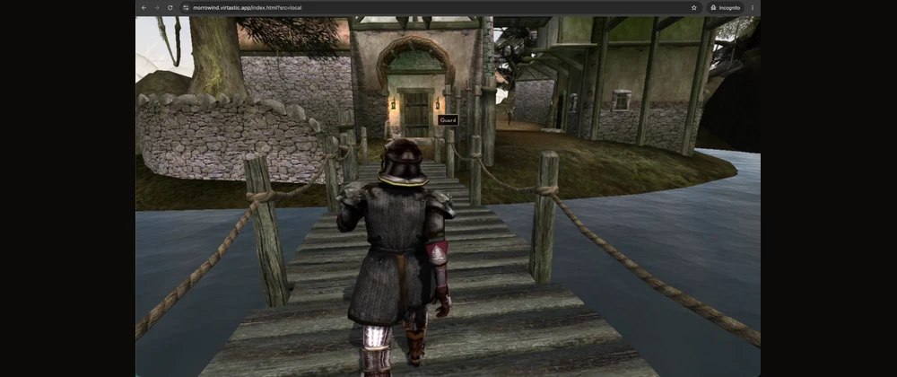 Morrowind running in a desktop browser tab
